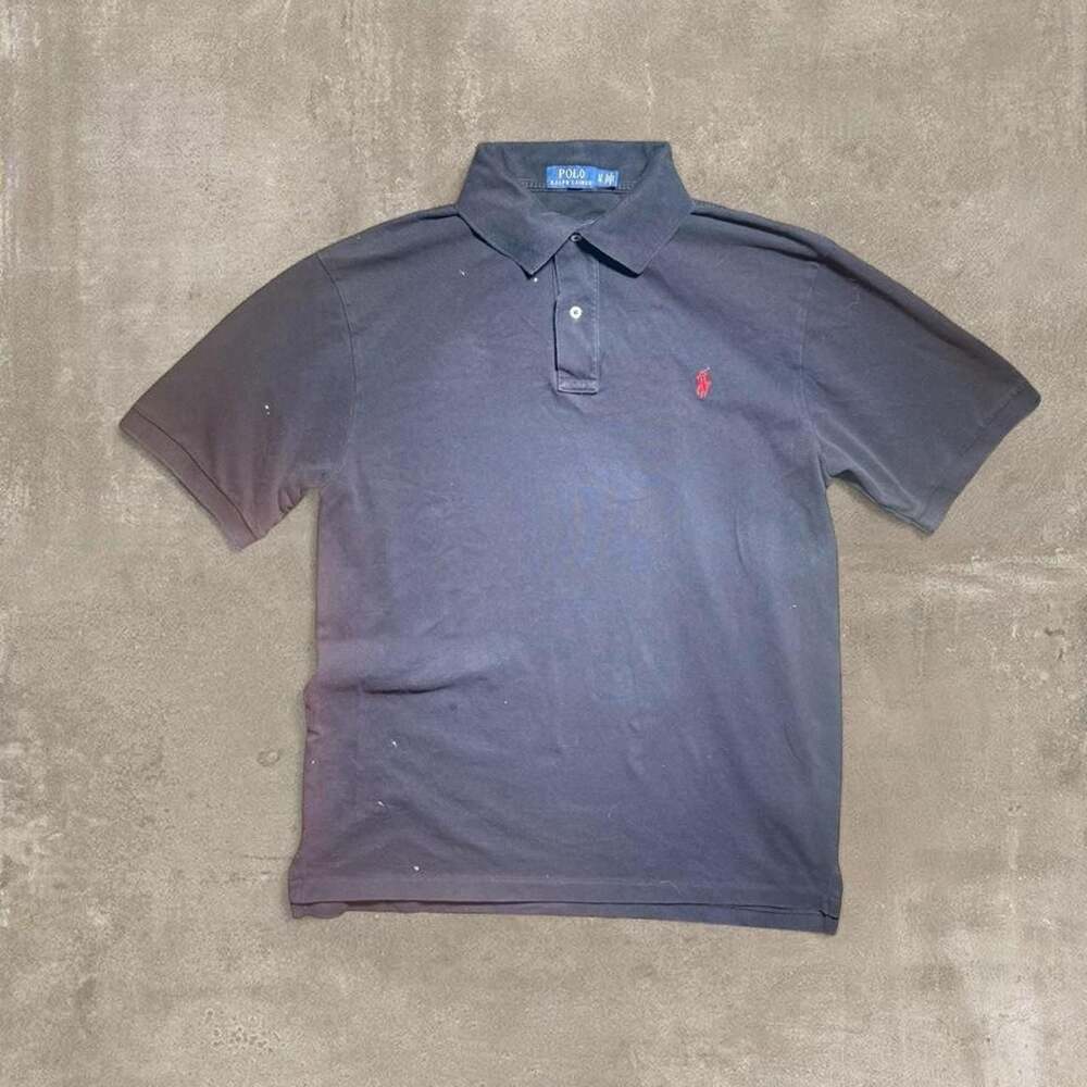 Polo Ralph Lauren Custom Slim Fit Polo Shirt Black Red Pony LT